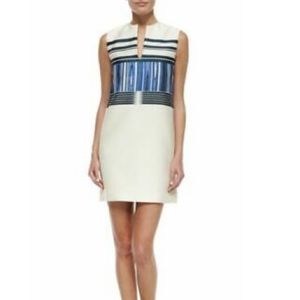 Tory Burch Mixed Pattern Plaited Dress - Size 12